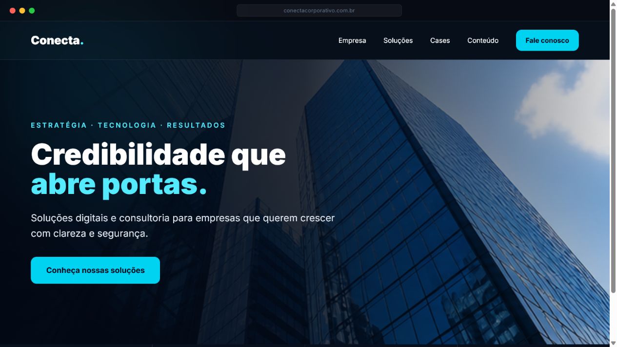 Prévia do template Site Institucional